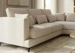 Sofá Chaise Longue Derecha Tapizado en Tela VELLA