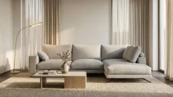 Sofá Chaise Longue Derecha Tapizado en Tela MERCURY