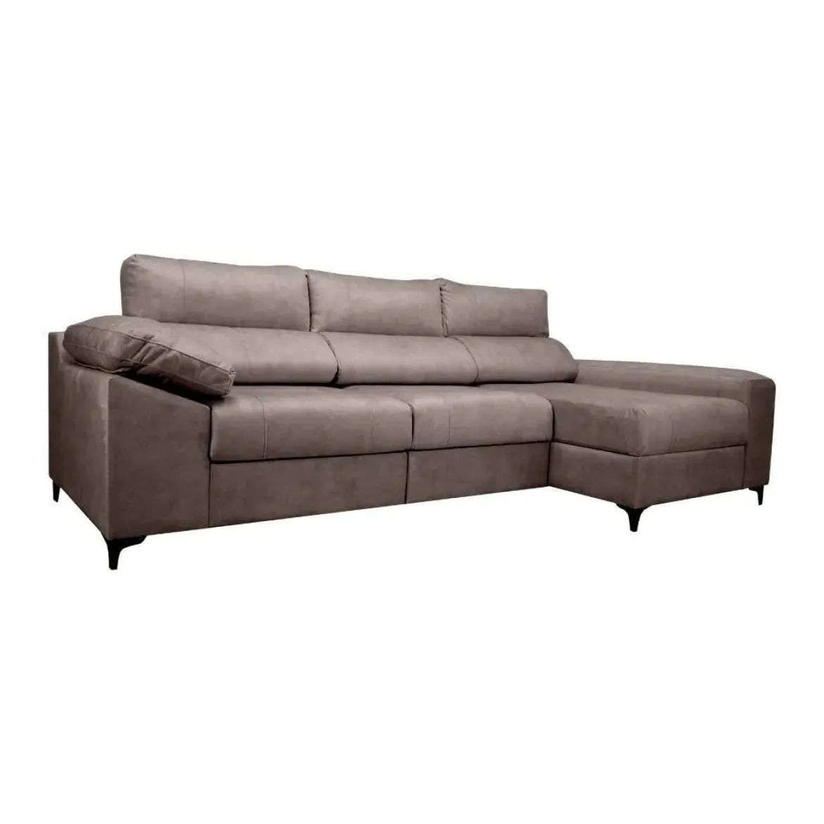 Sofá Chaise Longue Derecha Tapizado en Tela RAGA