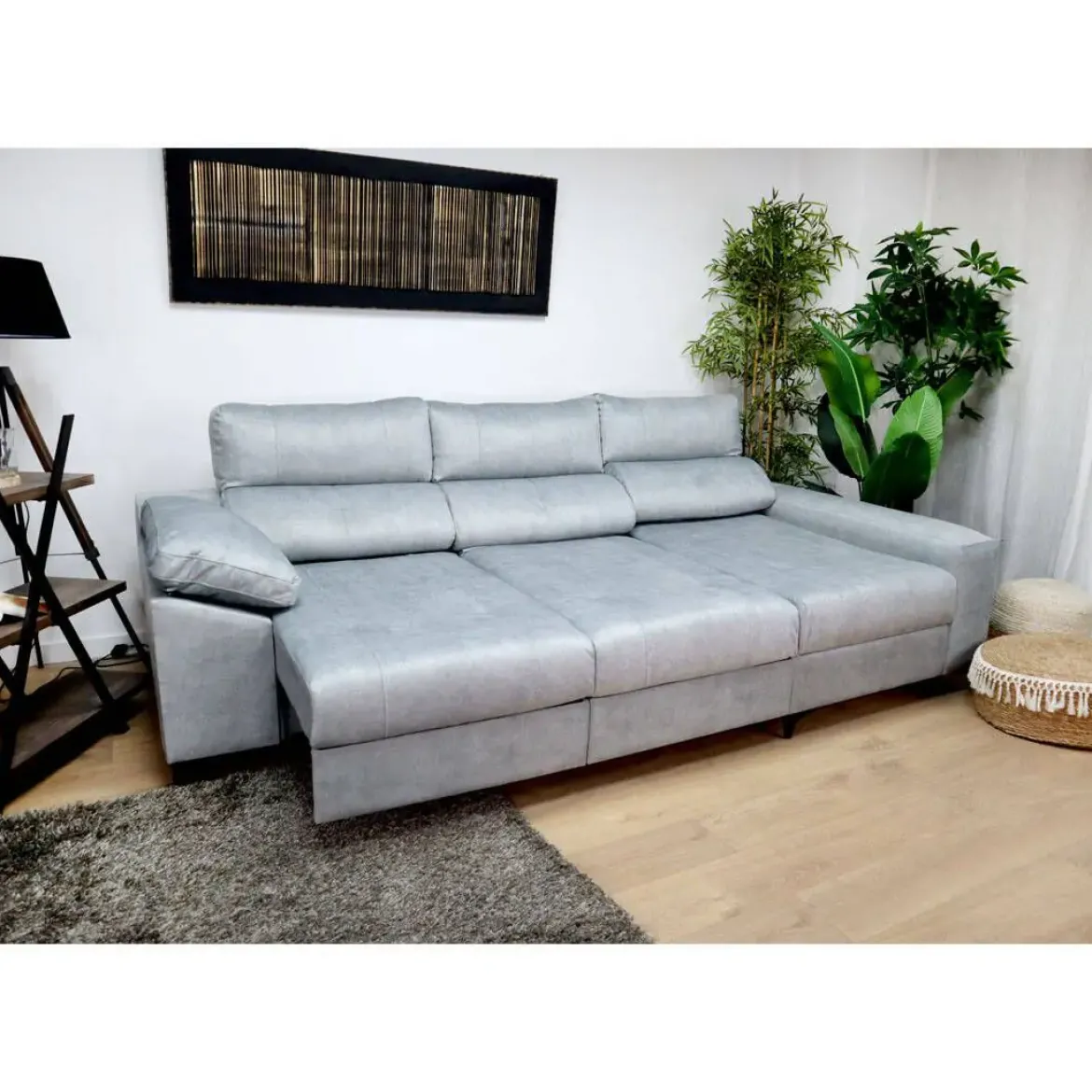 Sofá Chaise Longue Derecha Tapizado en Tela RAGA