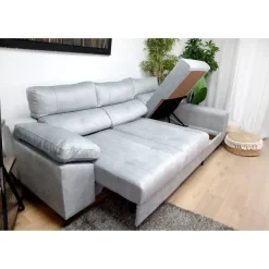 Sofá Chaise Longue Derecha Tapizado en Tela RAGA