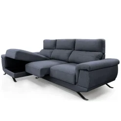 Sofá Chaise Longue Izquierda con Arcón y Asientos Deslizantes DIMAR