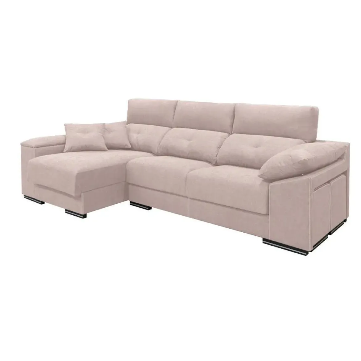 Sofá Chaise longue Izquierda con Cabezal Reclinable y Asientos Deslizantes NOEMI