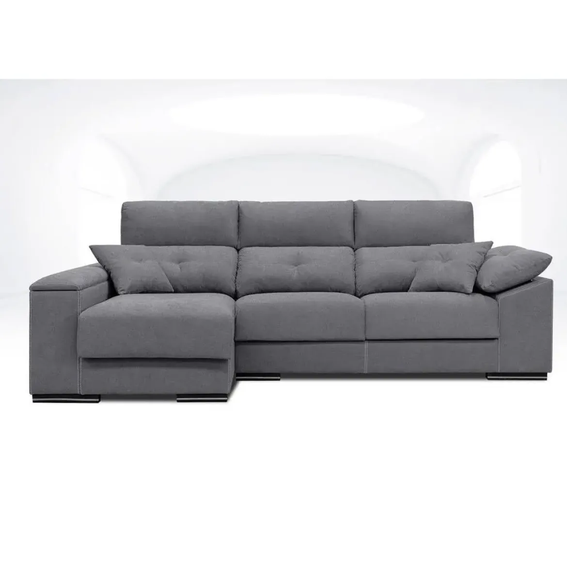 Sofá Chaise longue Izquierda con Cabezal Reclinable y Asientos Deslizantes NOEMI