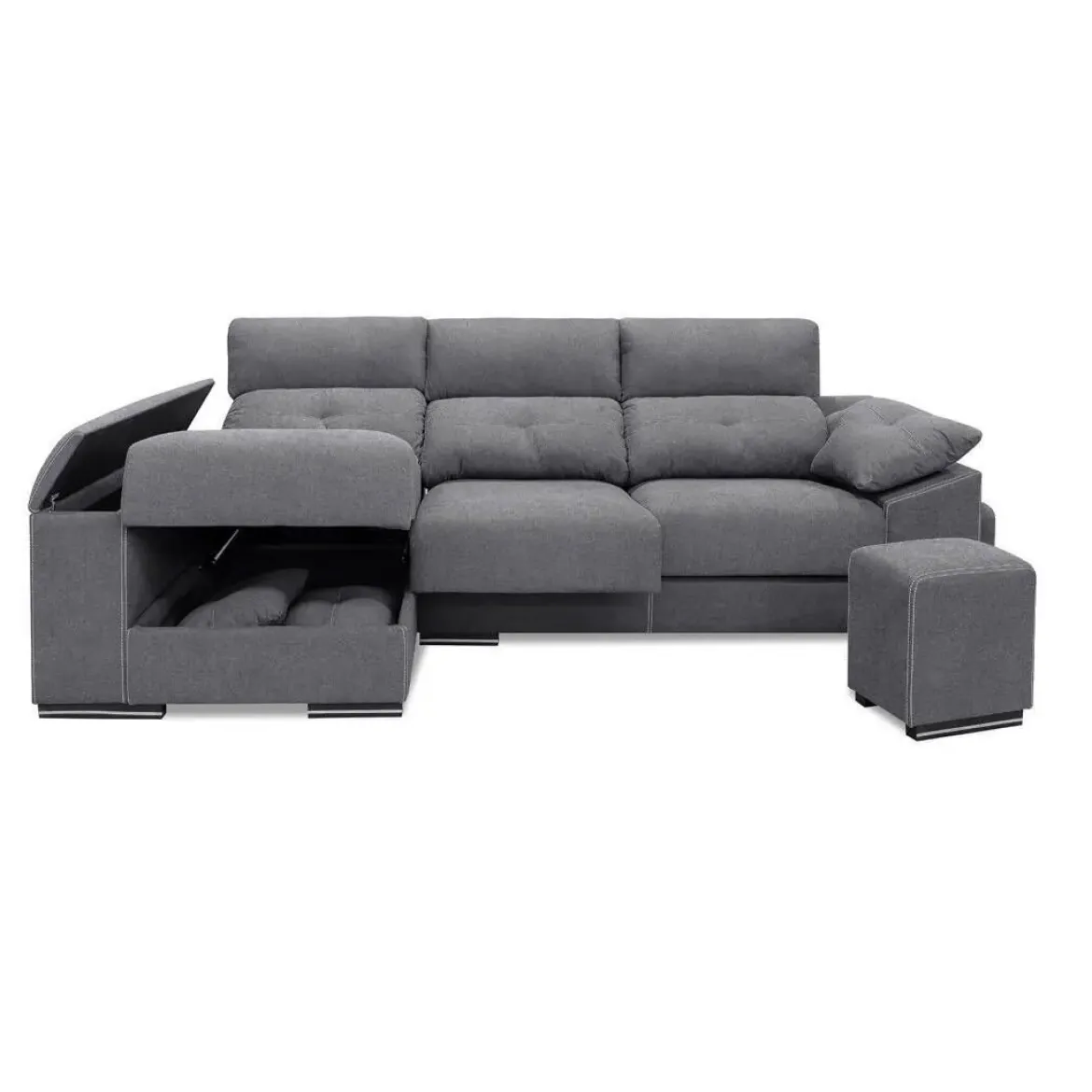 Sofá Chaise longue Izquierda con Cabezal Reclinable y Asientos Deslizantes NOEMI