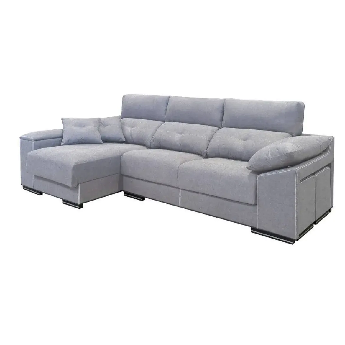 Sofá Chaise longue Izquierda con Cabezal Reclinable y Asientos Deslizantes NOEMI
