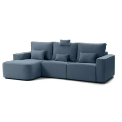 Sofá Chaise Longue Izquierda Deslizante Tapizado en Poliéster
