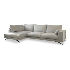 Sofá Chaise Longue Izquierda Tapizado color Blanco Roto MERCURY
