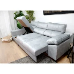 Sofá Chaiselongue Izquierda Tapizado en Tela RAGA