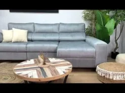 Sofá Chaiselongue Izquierda Tapizado en Tela RAGA