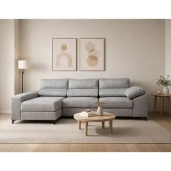 Sofá Chaiselongue Izquierda Tapizado en Tela RAGA