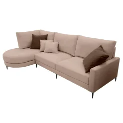 Sofá Chaise Longue Izquierda Tapizada en Tela NAPOLI