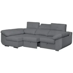 Sofá Chaise Longue Izquierda Tapizado en Tela AVRIL