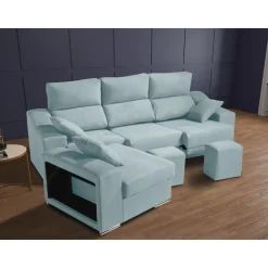 Sofá Chaise Longue Reversible 4 Plazas con Asientos Deslizantes ASIA