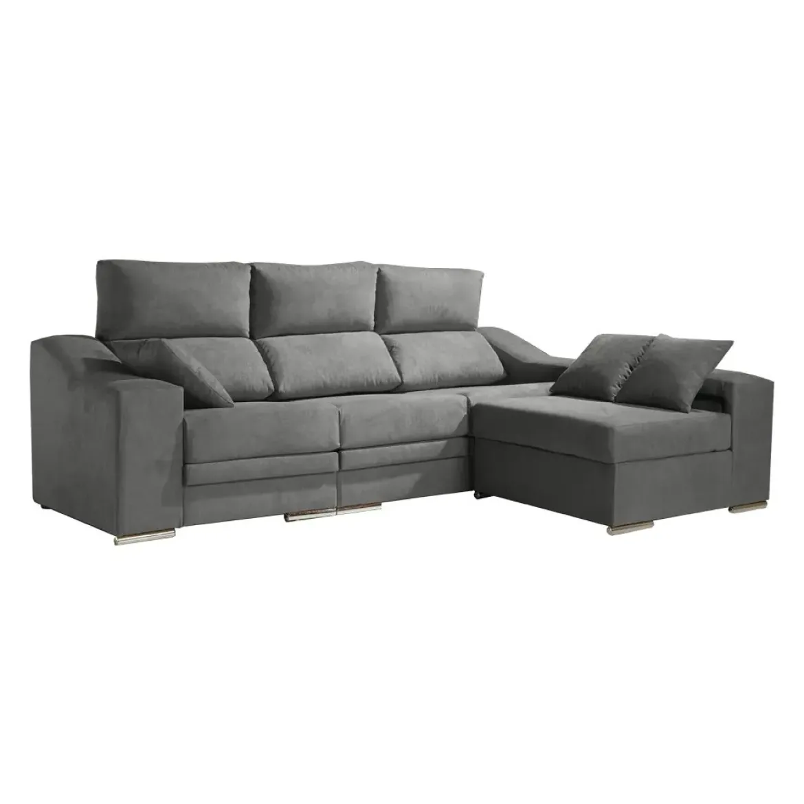 Sofá Chaise Longue Reversible 4 Plazas con Asientos Deslizantes ASIA