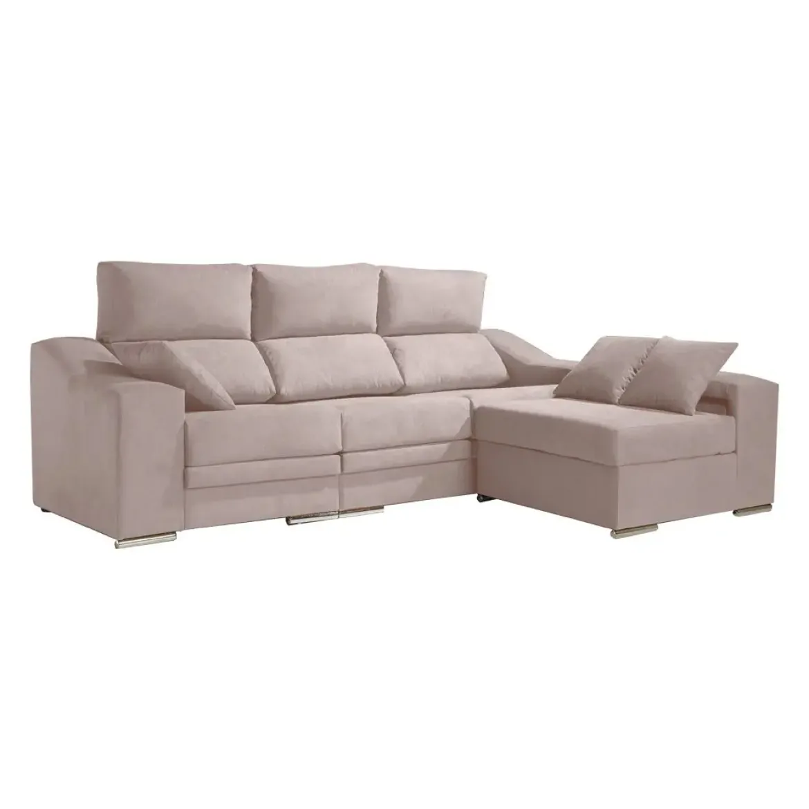 Sofá Chaise Longue Reversible 4 Plazas con Asientos Deslizantes ASIA