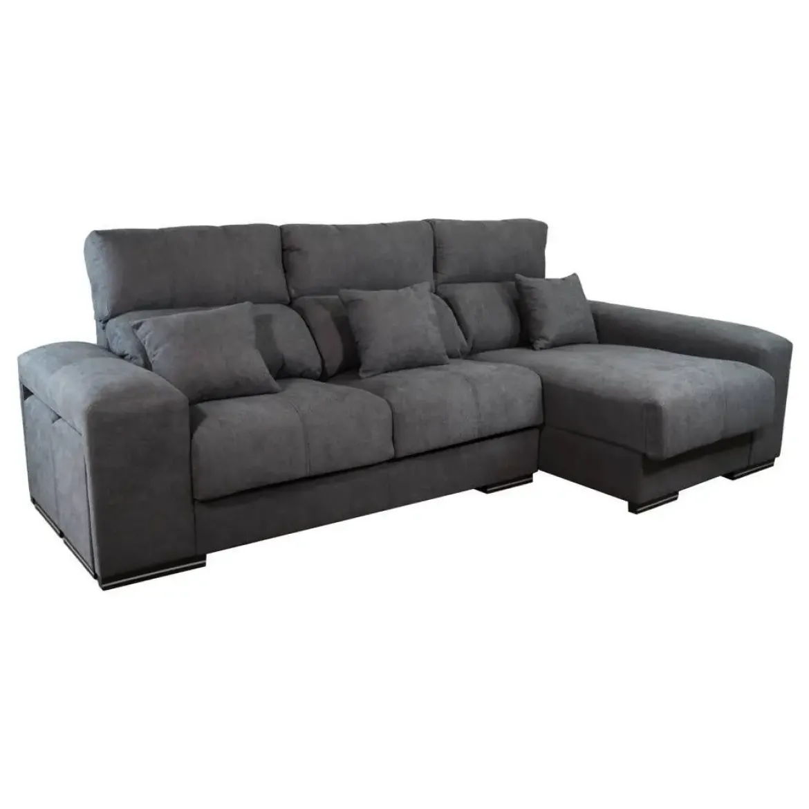 Sofá Chaise Longue Reversible con Arcón más Puff LUANA