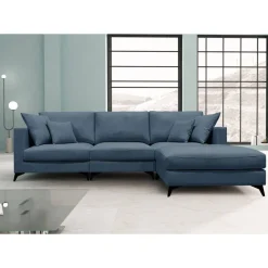 Sofá Chaise Longue Reversible Tapizado en Tela ZEHILA