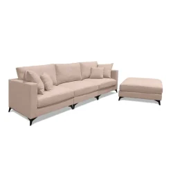 Sofá Chaise Longue Reversible Tapizado en Tela ZEHILA