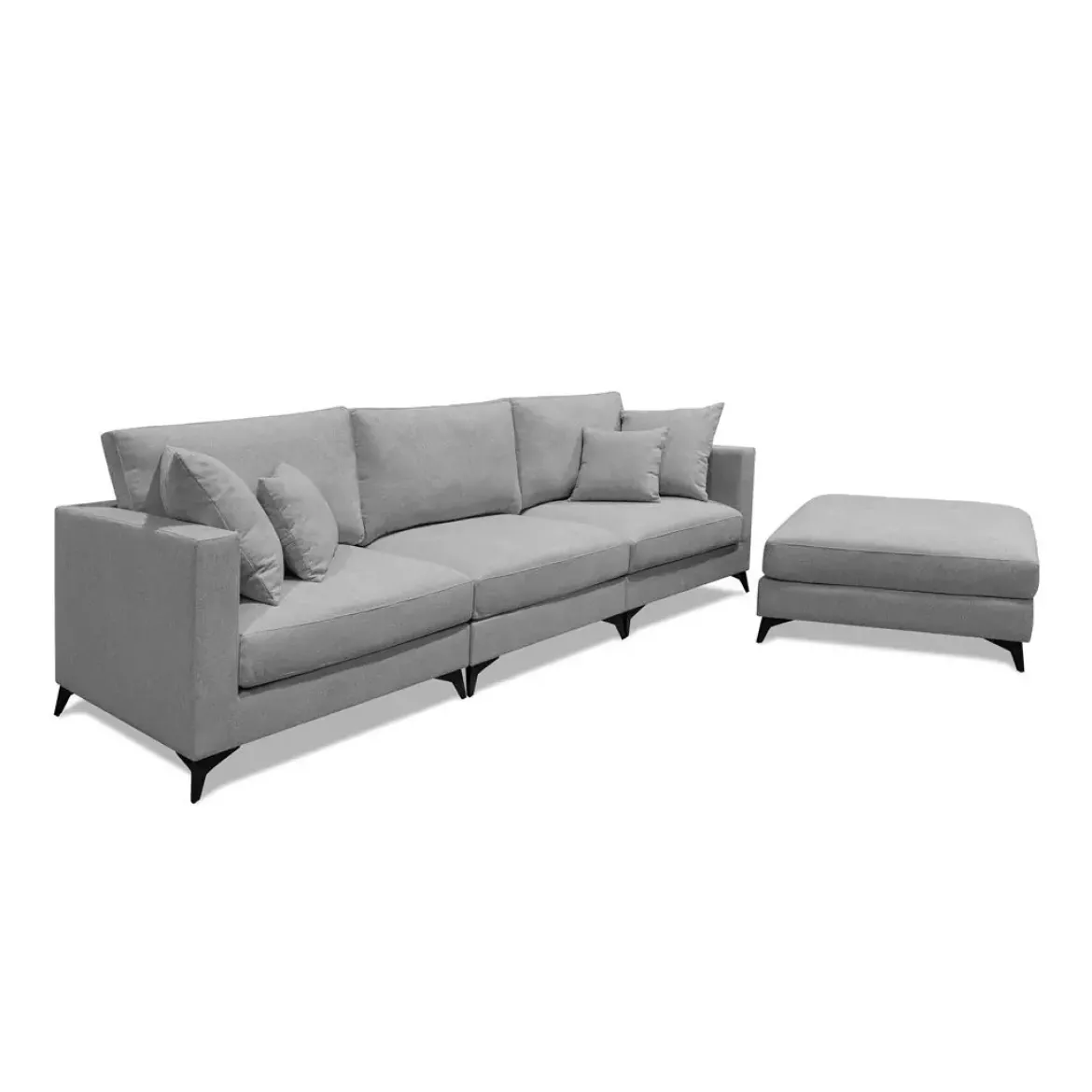 Sofá Chaise Longue Reversible Tapizado en Tela ZEHILA