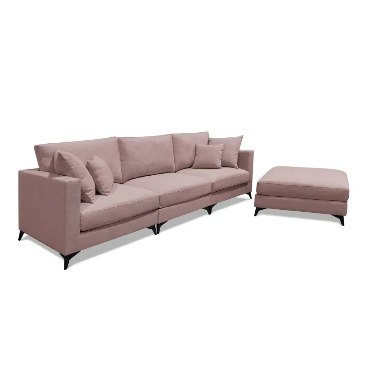 Sofá Chaise Longue Reversible Tapizado en Tela ZEHILA