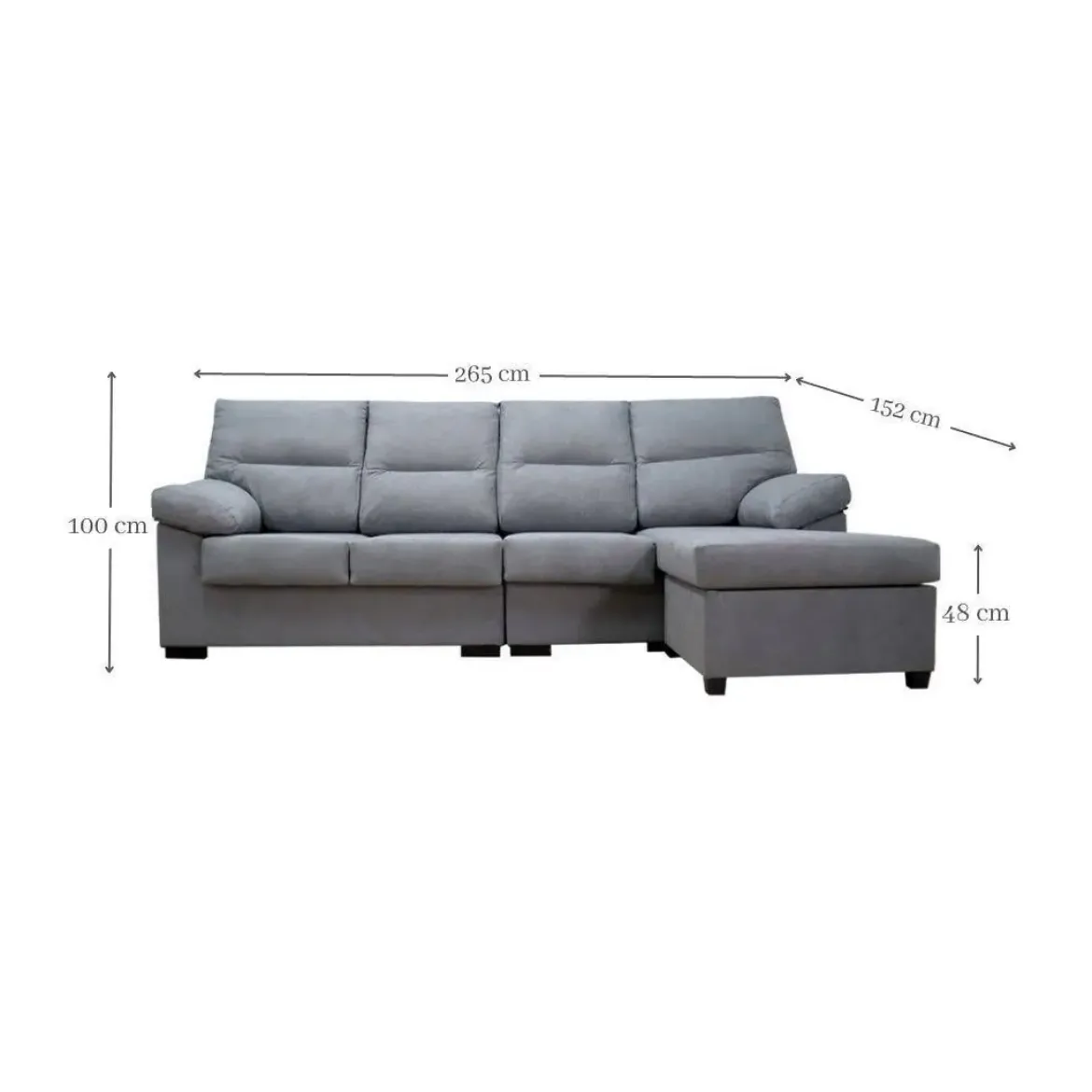 Sofá Chaise longue Reversible de 4 plazas NEIRA