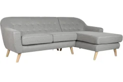 Sofá Chaise Longue Tapizado en Poliéster Color Topo MB-221697