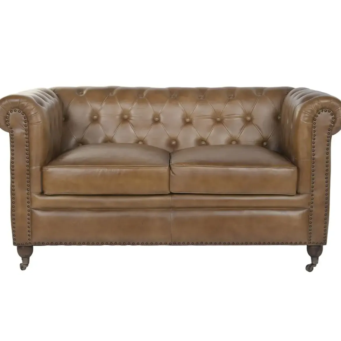 Sofá Chester de Piel Clásico 2 Plazas MB-223604