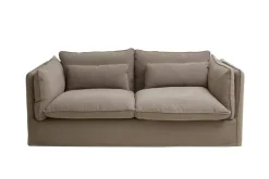Sofá de Lino con Relleno de Pluma Color Gris MB-228529
