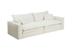 Sofá de Lino con Relleno de Pluma Color Beige MB-228530