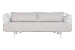 Sofá de Metal y Poliéster Blanco 180 cm MB-209871