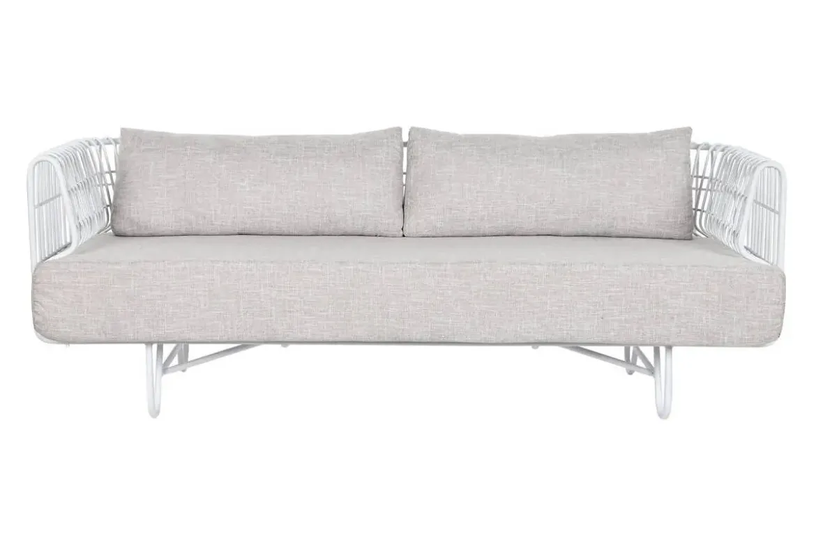 Sofá de Metal y Poliéster Blanco 180 cm MB-209871