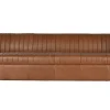 Sofá de Piel 4 Plazas en Color Cognac Estructura Madera MB-221637