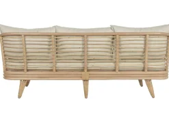 Sofá de Ratán con Asiento en Poliéster de 200 cm MB-223988