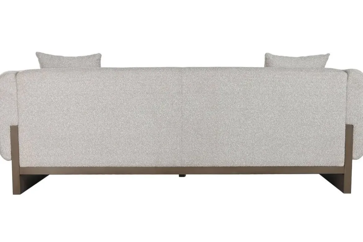 Sofá de Salón en Madera de Boj y Poliéster Crudo MB-218996