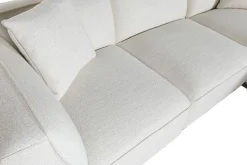Sofá de Salón en Madera de Hevea Tapizado Crema MB-218995