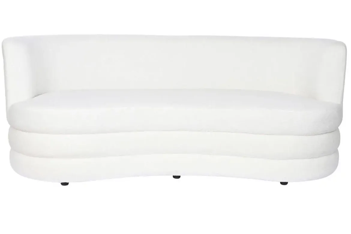 Sofá de Salón en Poliéster Borreguito Blanco MB-206622