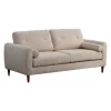 Sofá de Salón en Tejido Color Crema 195 cm 615562