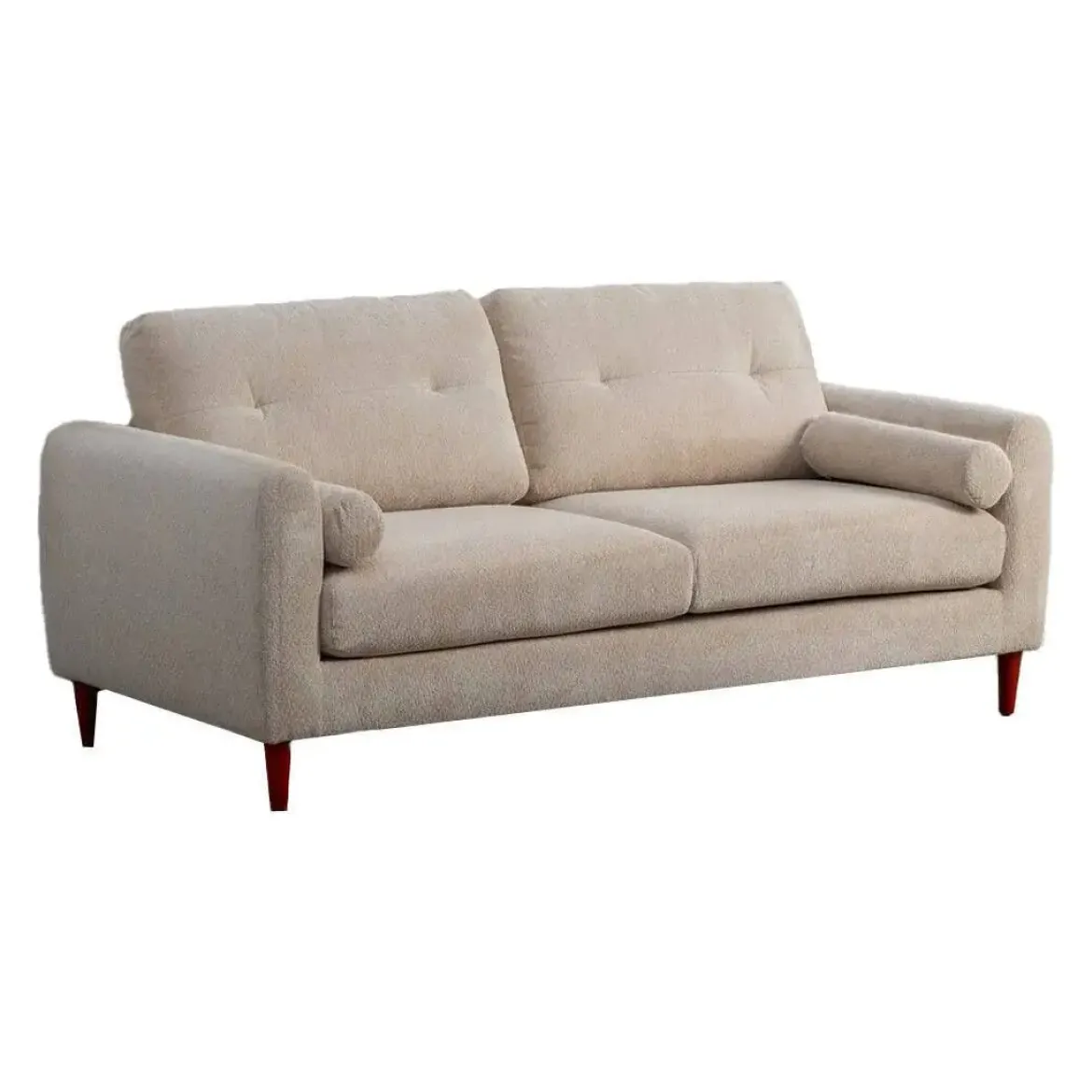 Sofá de Salón en Tejido Color Crema 195 cm 615562