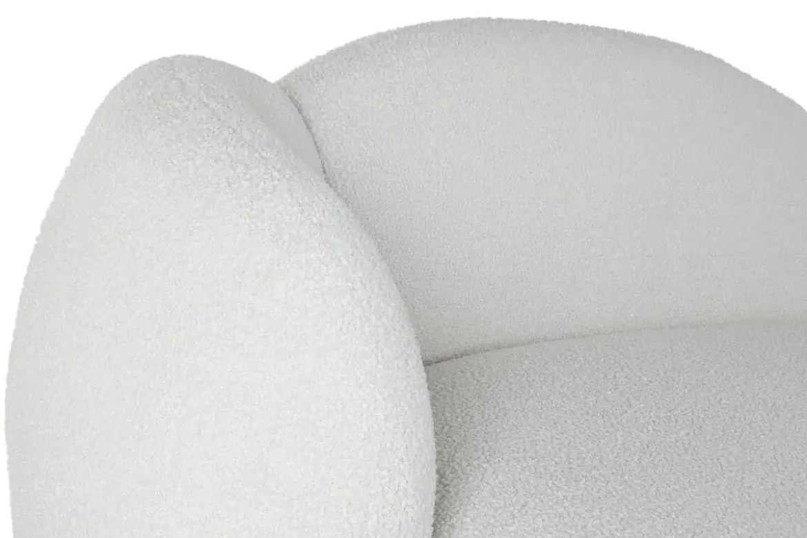 Sofá de Salón Tapizado en Poliéster Blanco Nube MB-217367
