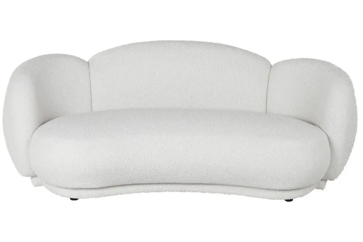 Sofá de Salón Tapizado en Poliéster Blanco Nube MB-217367