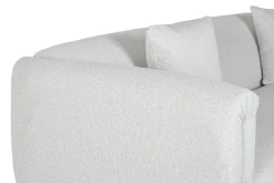 Sofá de Salón Tapizado en Poliéster Gris 220 cm MB-221801
