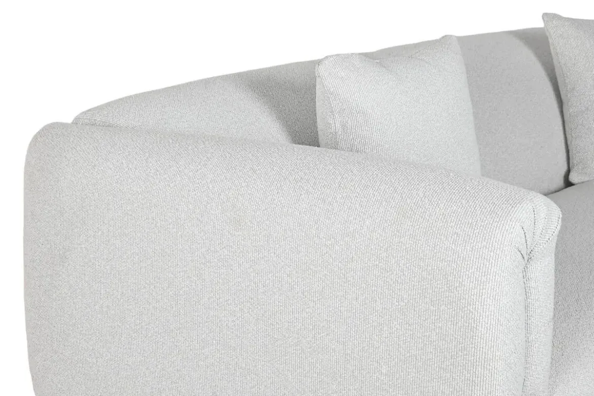 Sofá de Salón Tapizado en Poliéster Gris 220 cm MB-221801