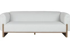 Sofá de Salón Tapizado en Poliéster Gris 220 cm MB-221801