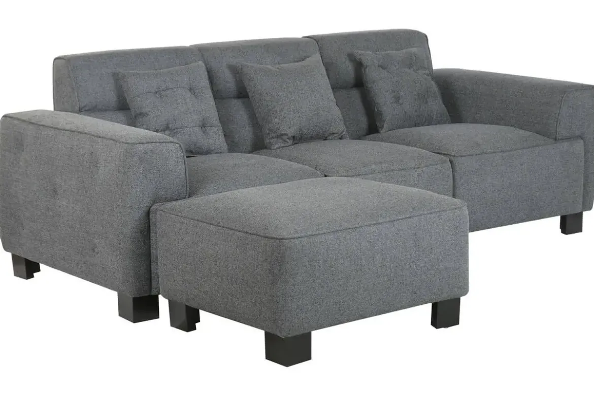 Sofá Modular Tapizado en Poliéster con Estructura de Madera MB-221804
