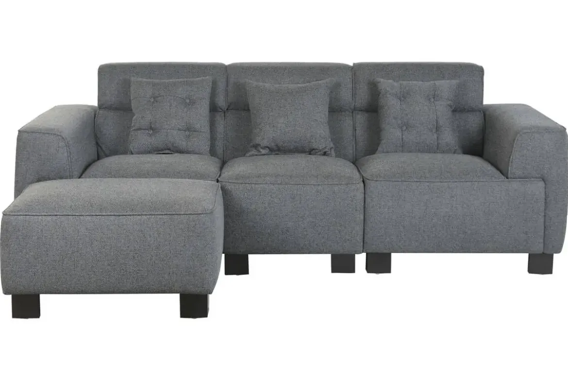 Sofá Modular Tapizado en Poliéster con Estructura de Madera MB-221804