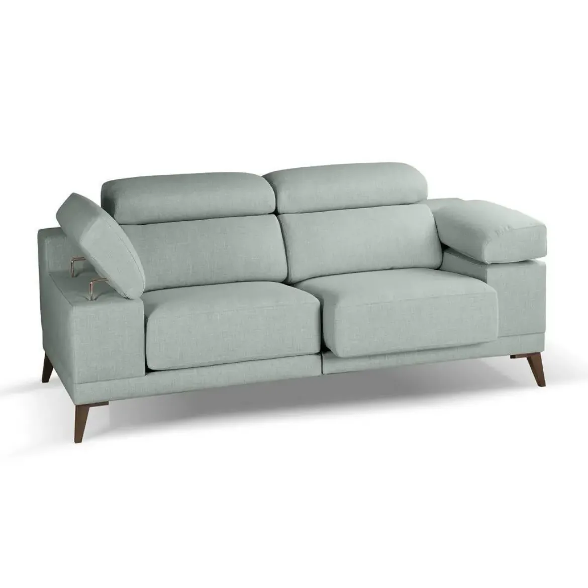 Sofá 2 Plazas 186 cm con Asientos Deslizantes Y Respaldo Reclinable NIZA