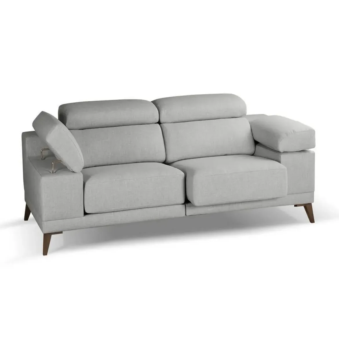Sofá 2 Plazas 186 cm con Asientos Deslizantes Y Respaldo Reclinable NIZA