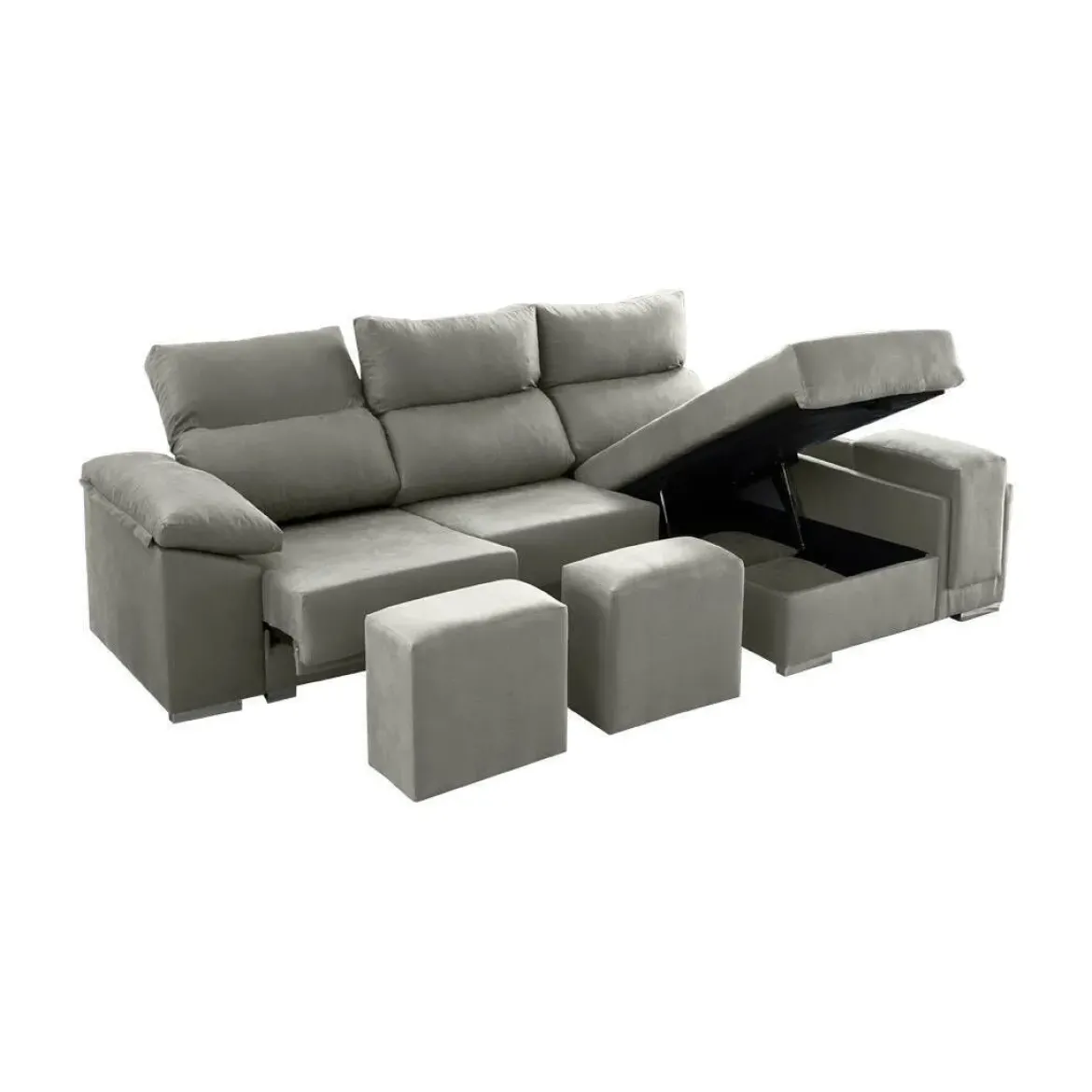 Sofá 2 plazas con Chaise Longue a la derecha Modelo Kenia