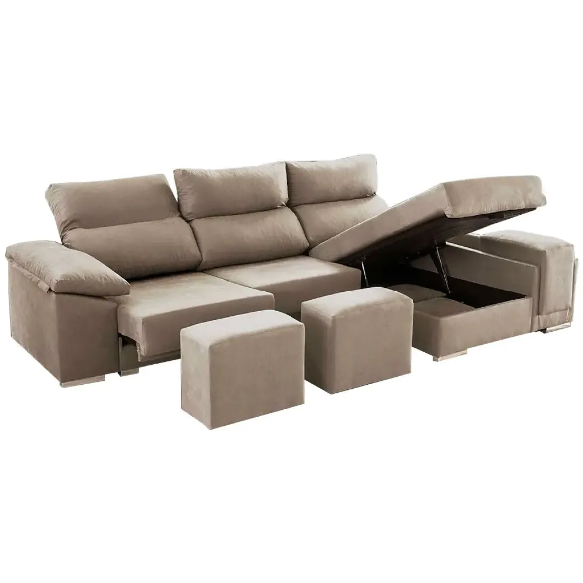 Sofá 2 plazas con Chaise Longue a la derecha Modelo Kenia
